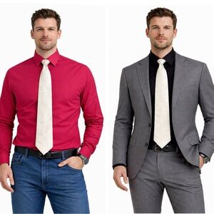 Luxurious Paisley White Tie
🔥% bundle of 3, 5, 10, 15 or 20 ties